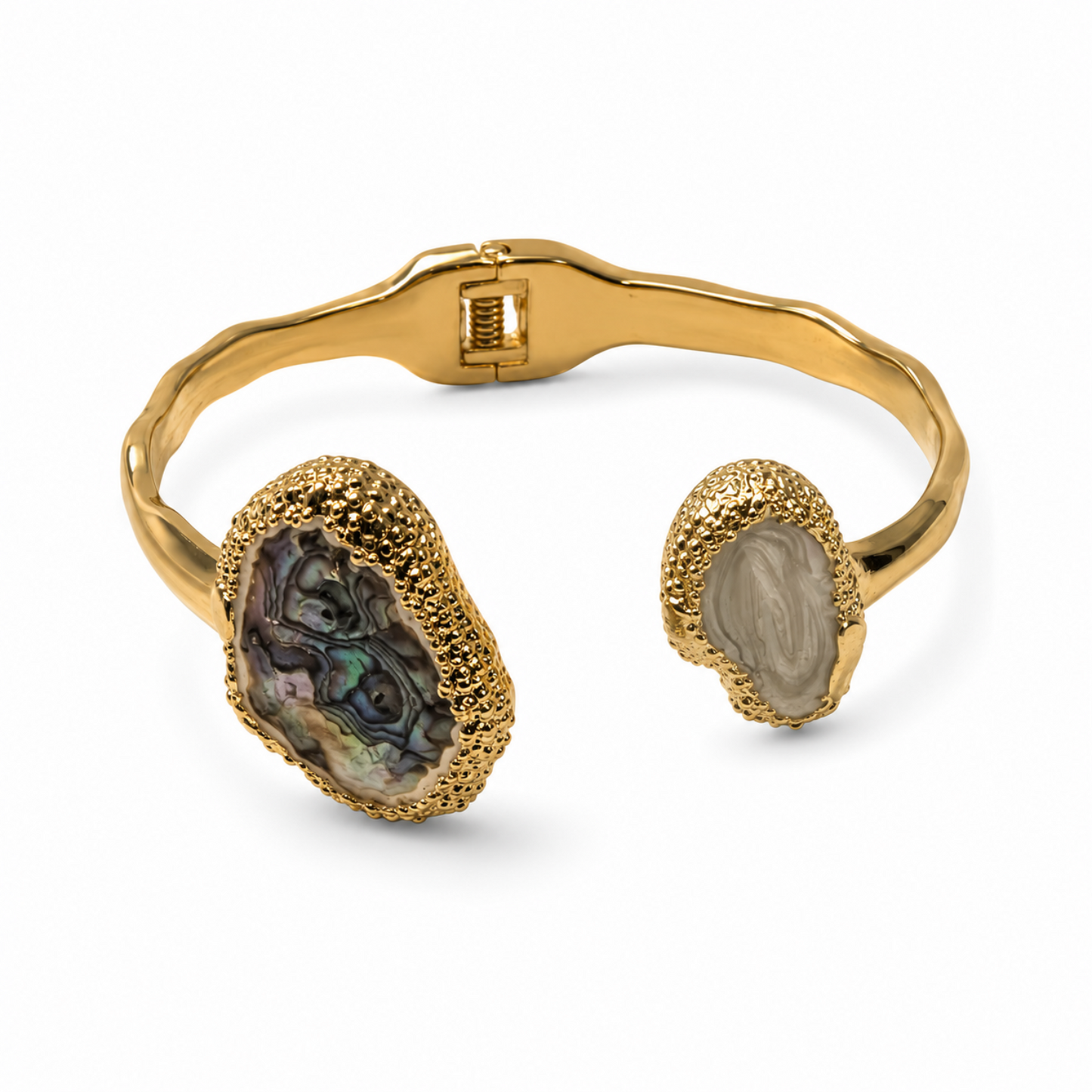 Celestial Enamel Gold Plated Cuff Bracelet