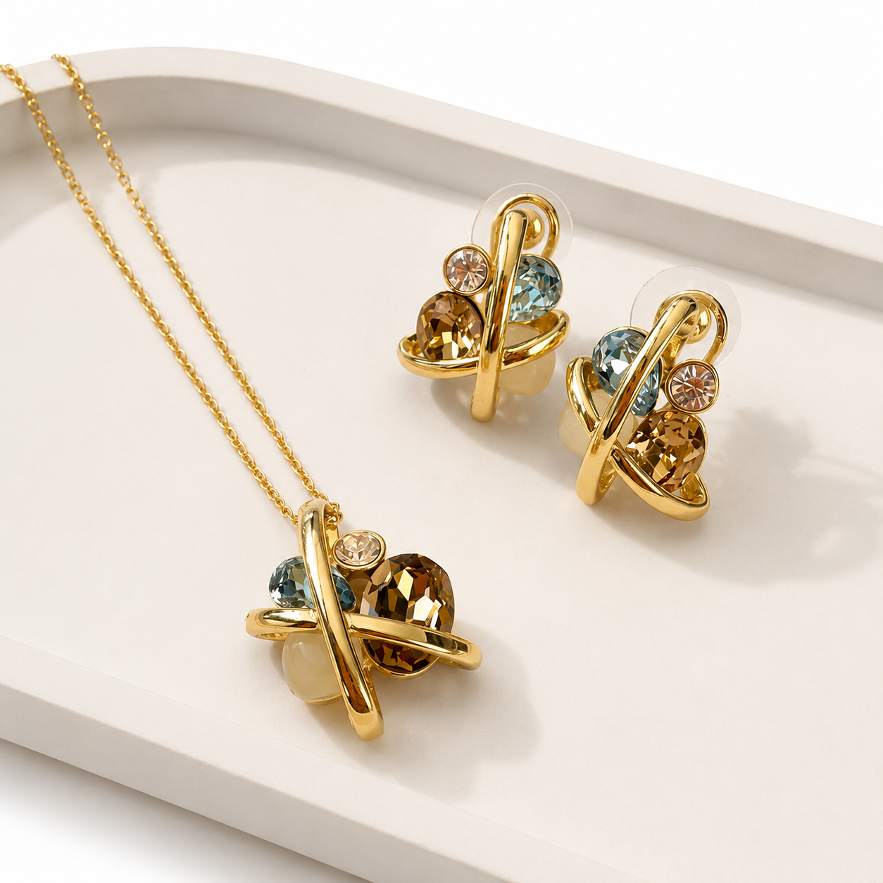 Celestial Orbit Gold Plated Jewelry Set