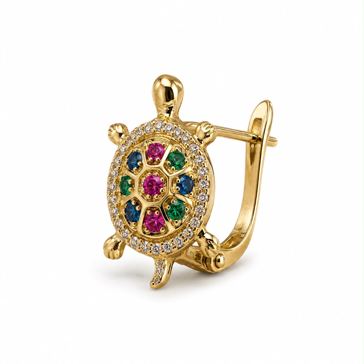 Lucky Turtle Gold Plated Earrings