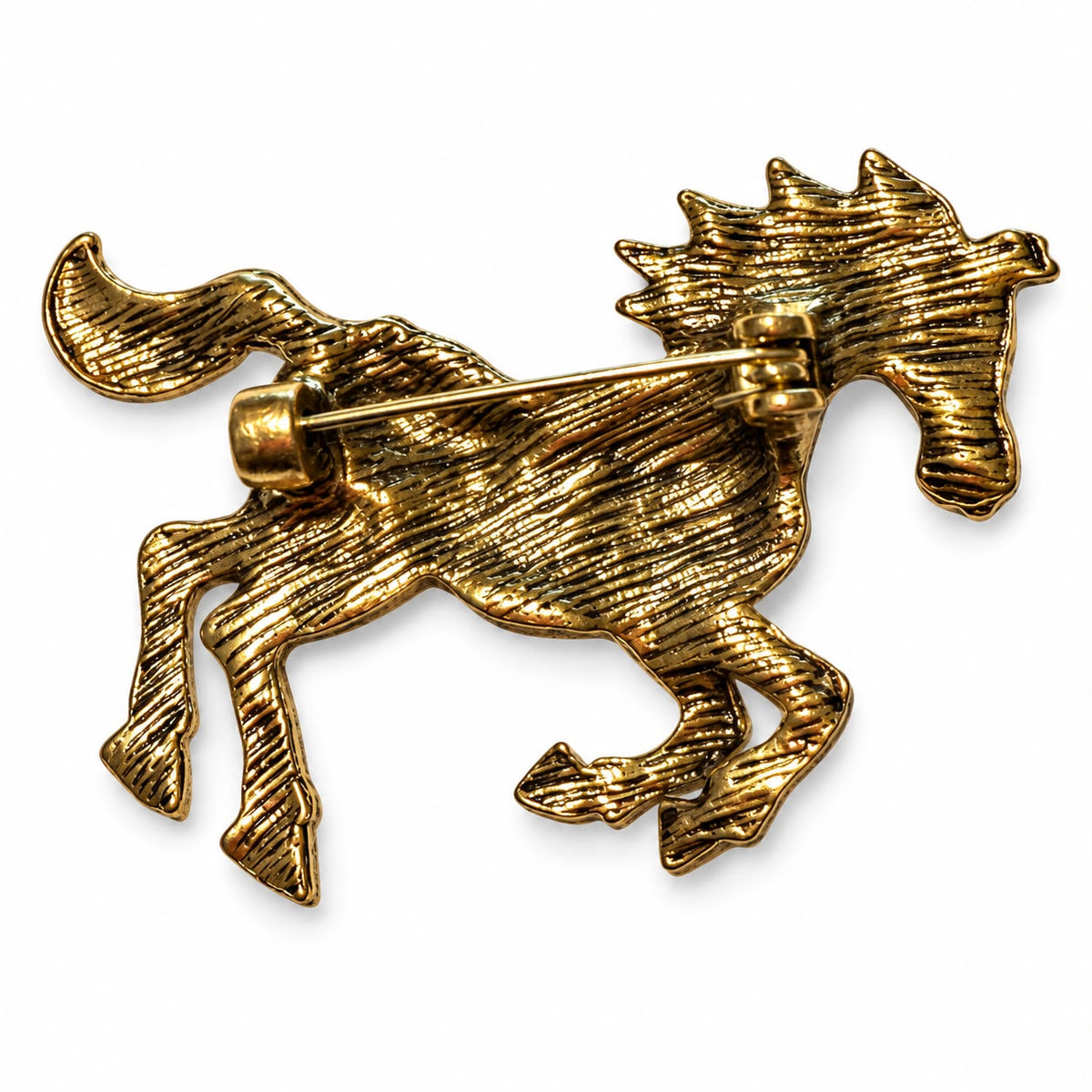 Crimson Spirit Red Crystal Equestrian Statement Brooch