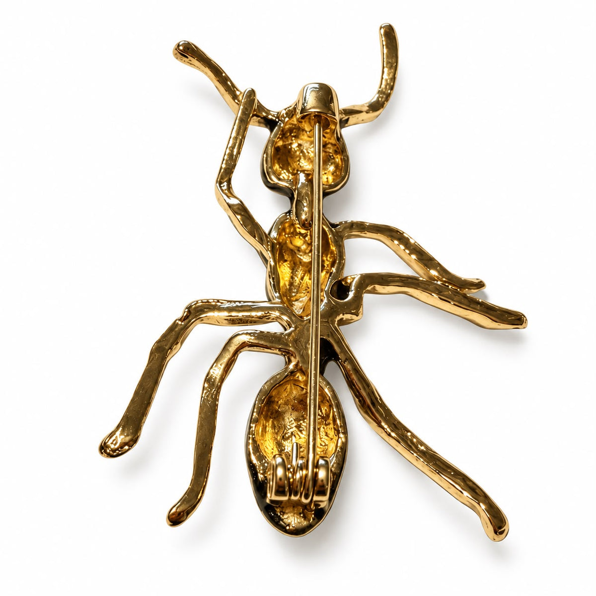 Midnight Colony Black Enamel & Gold-Tone Ant Statement Brooch