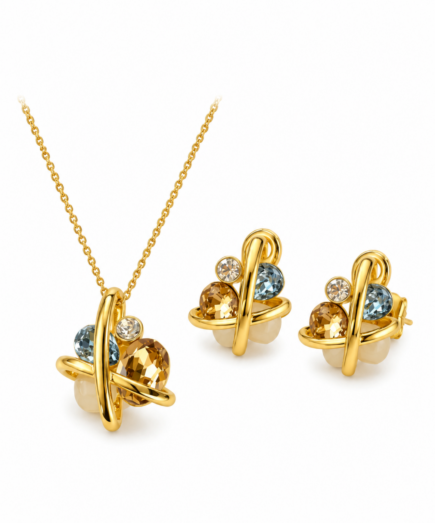Celestial Orbit Gold Plated Jewelry Set