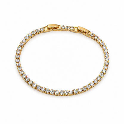 Starlight Tennis Gold Plated Bracelet