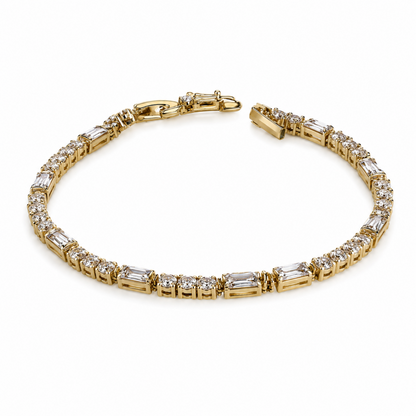 Starlight Baguette Gold Plated Bracelet