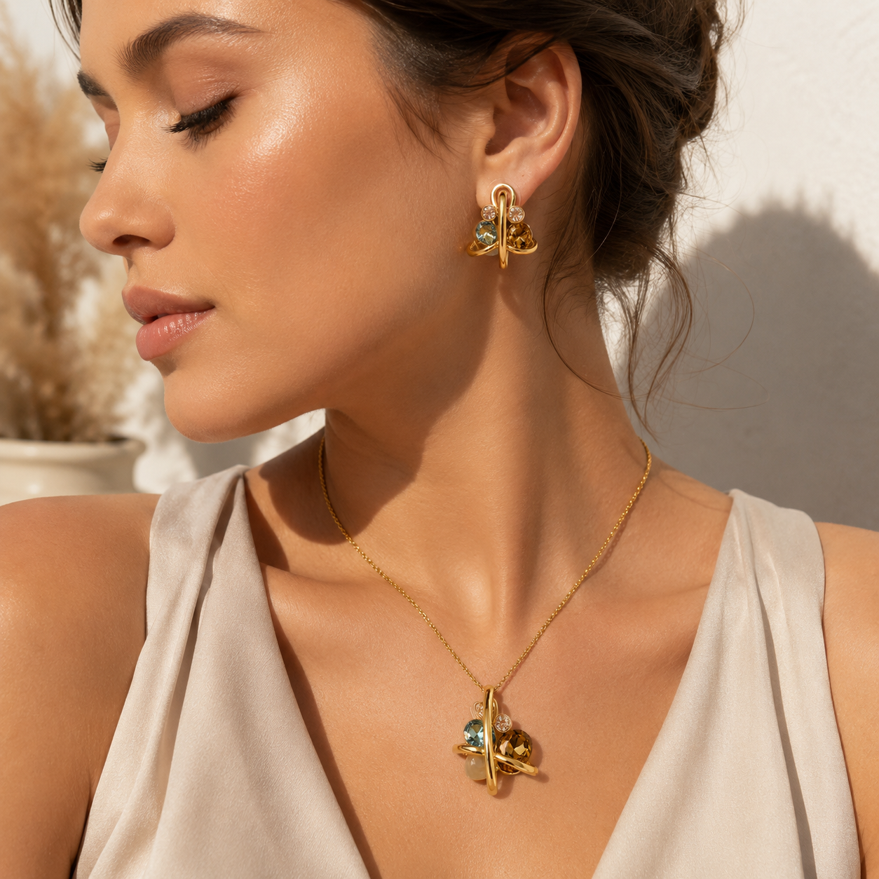 Celestial Orbit Gold Plated Jewelry Set