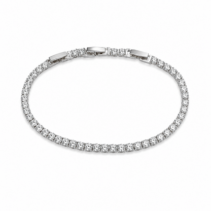 Starlight Tennis Rhodium Plated Bracelet