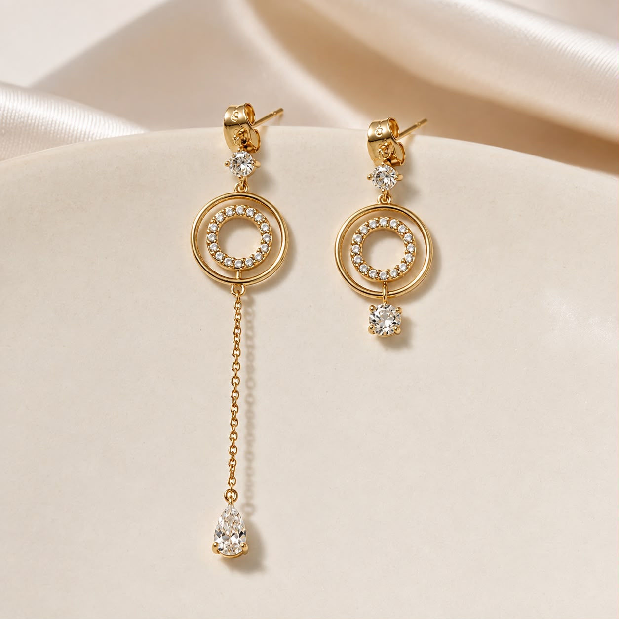 Starlight Orbit Gold Plated Earrings