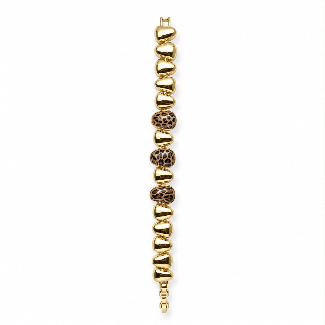 Leopard Aura Enamel Gold Plated Bracelet