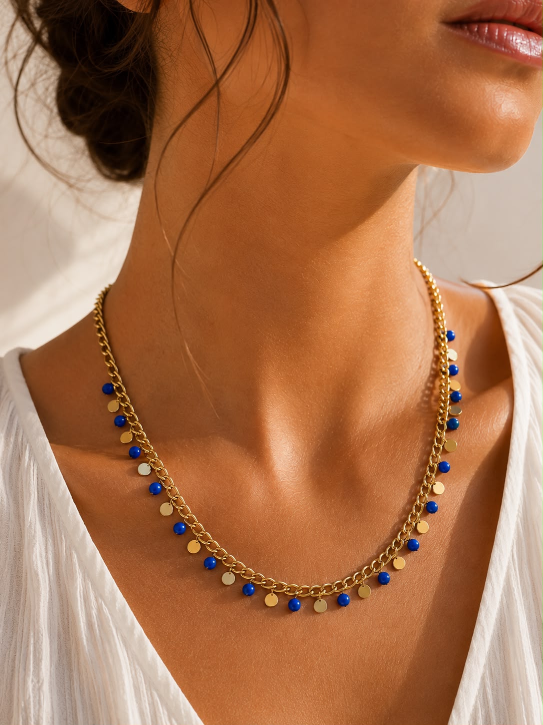 Aegean Breeze Gold Plated Necklace