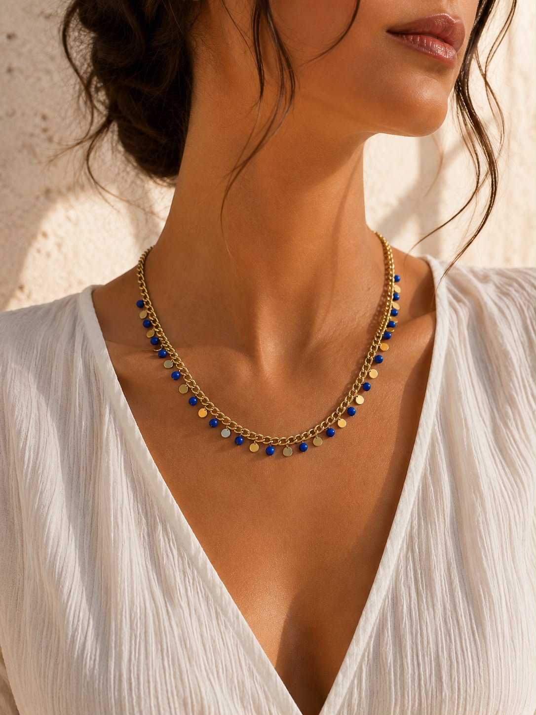 Aegean Breeze Gold Plated Necklace