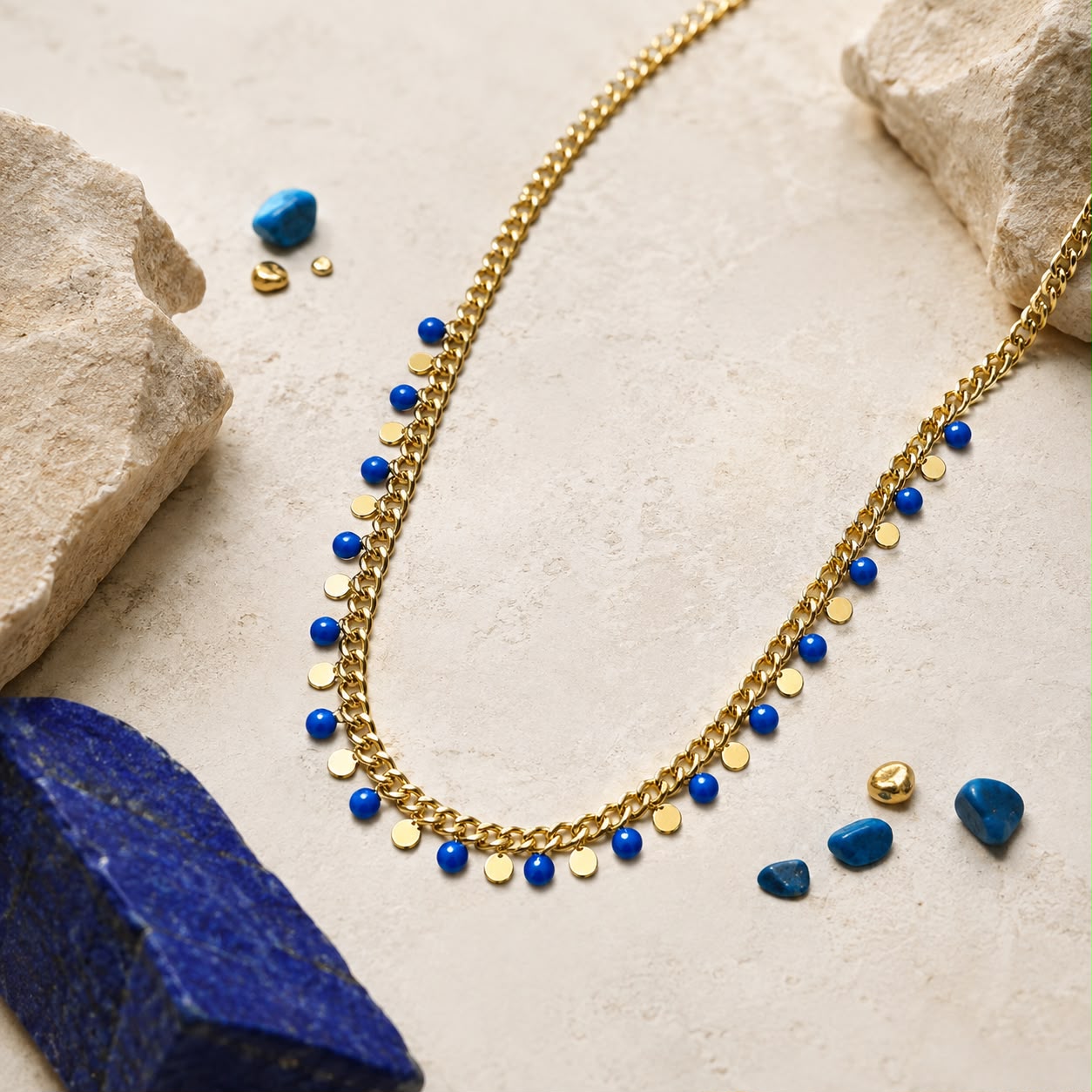 Aegean Breeze Gold Plated Necklace