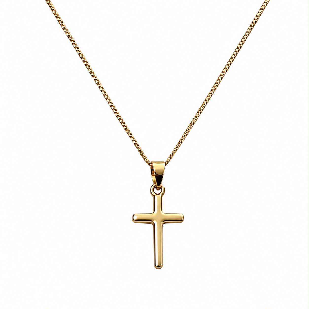 Divine Light Cross Gold Plated Necklace