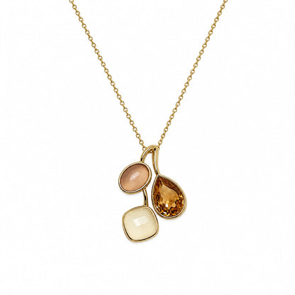 Desert Harmony Multi Tone Gold Plated Necklace