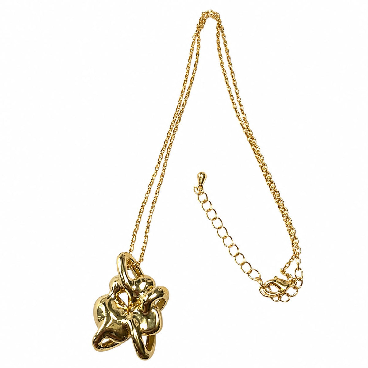 Cosmic Balance Aquamarine-Toned & Citrine-Toned Crystal Gold Plated Necklace