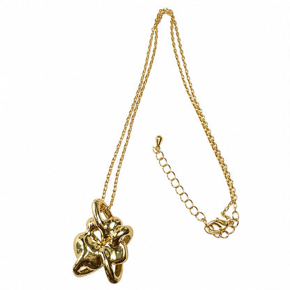 Cosmic Balance Aquamarine-Toned & Citrine-Toned Crystal Gold Plated Necklace
