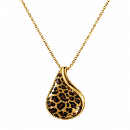 Savanna Spirit Leopard Print Gold Plated Necklace