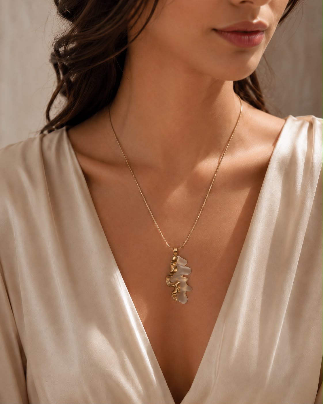 Ocean Whisper Mother of Pearl Gold Plated Necklace