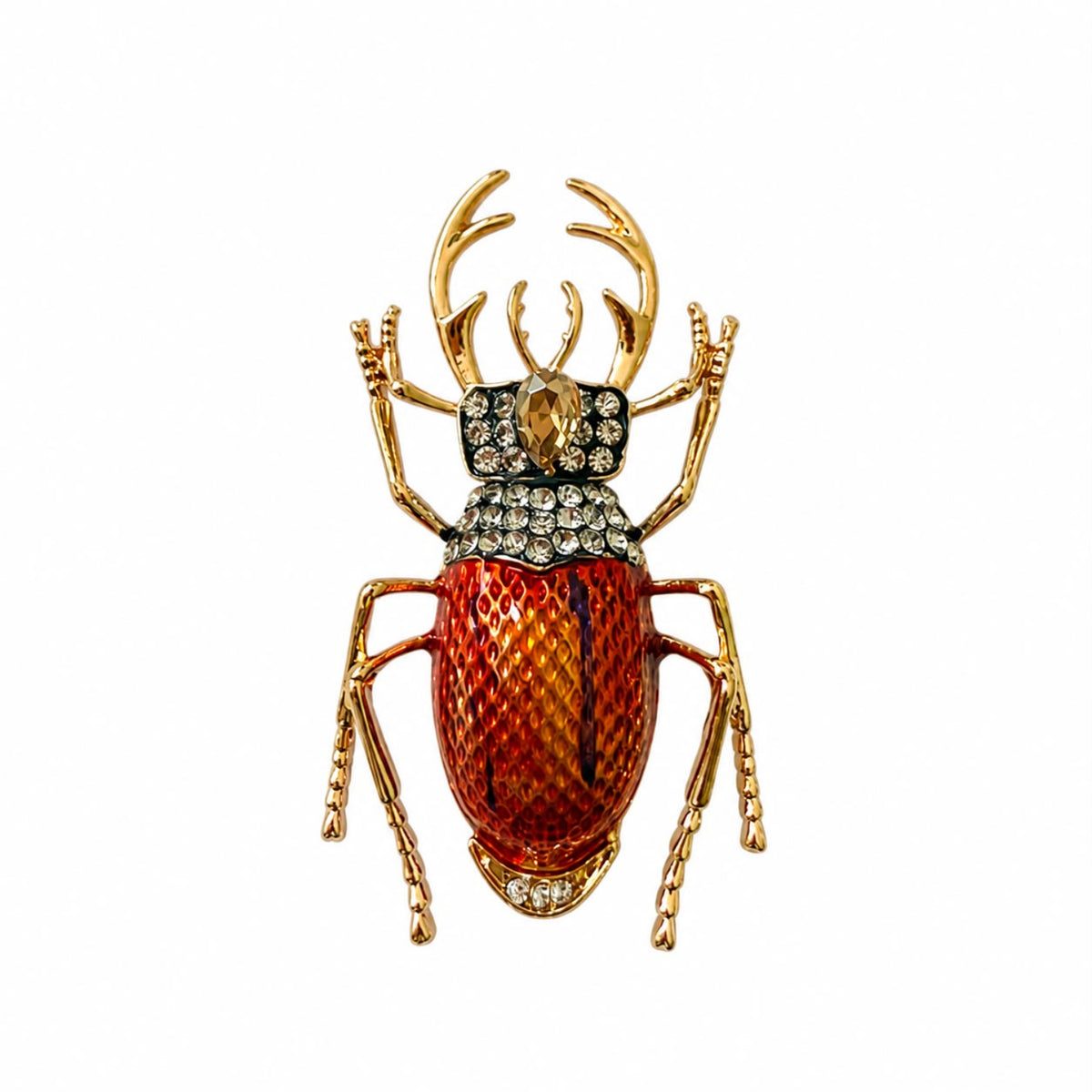 Crimson Guardian Gold Plated Brooch