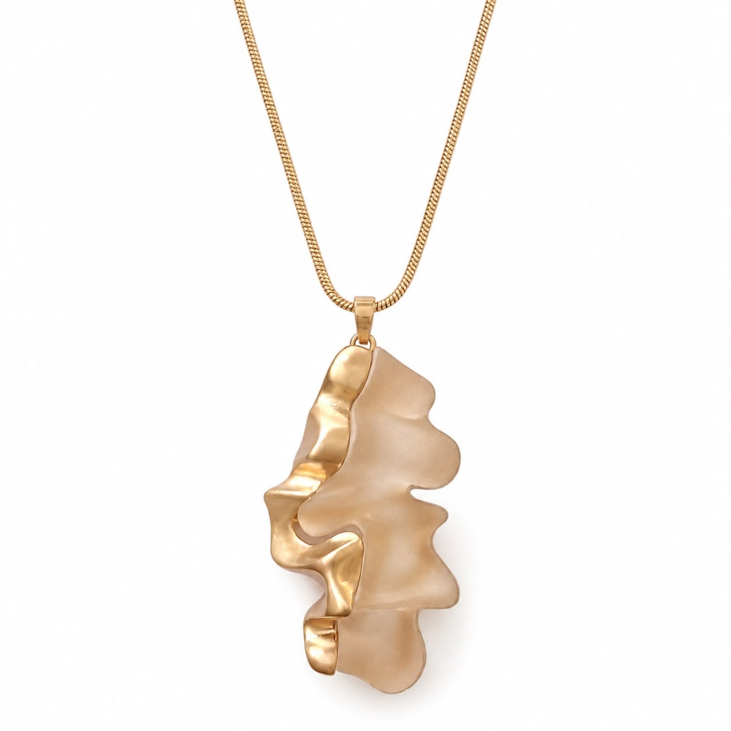 Ocean Whisper Pearl Effect Gold Plated Necklace