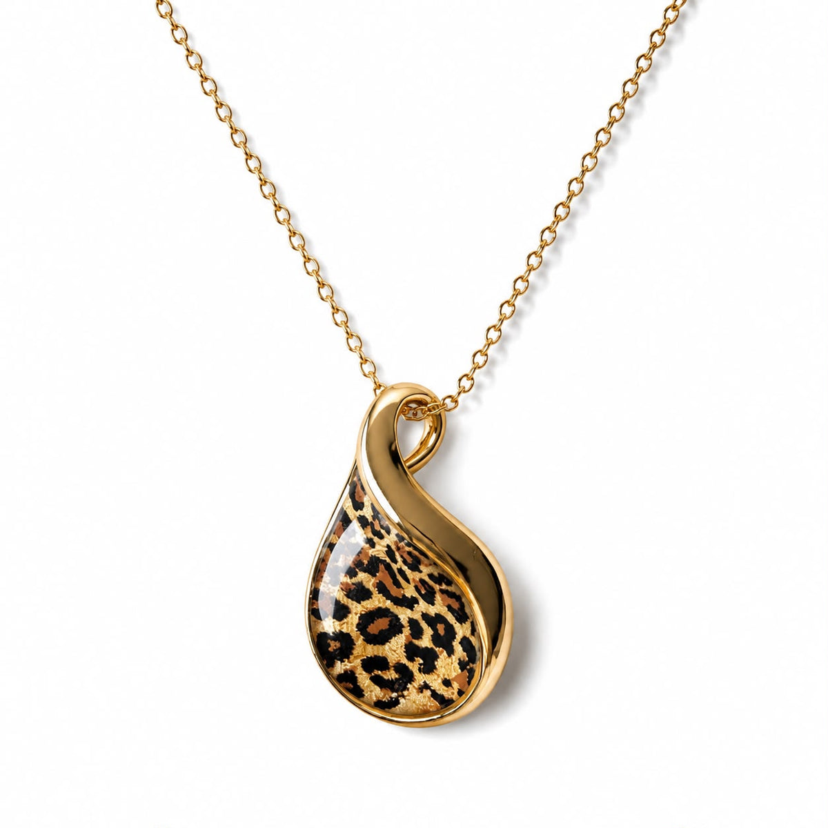 Savanna Spirit Leopard Print Gold Plated Necklace