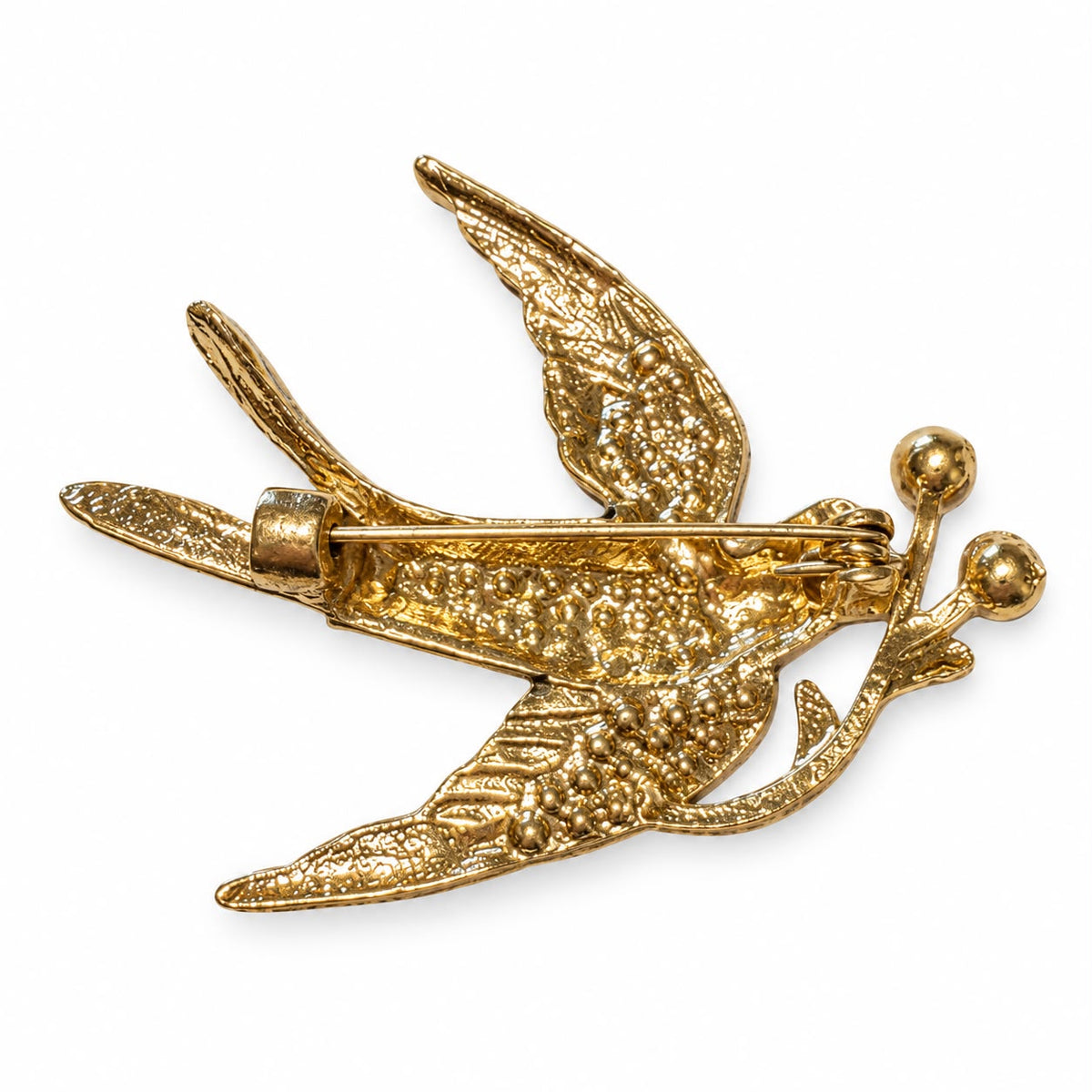 Homeward Hope Pearl & Crystal Swallow Gold-Tone Statement Brooch